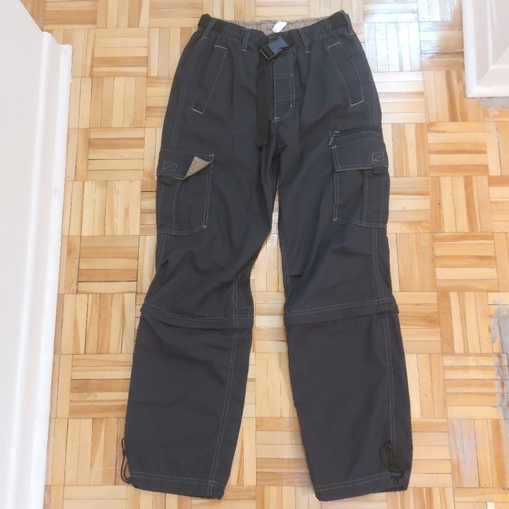 Cargo pants transform to  combat shorts